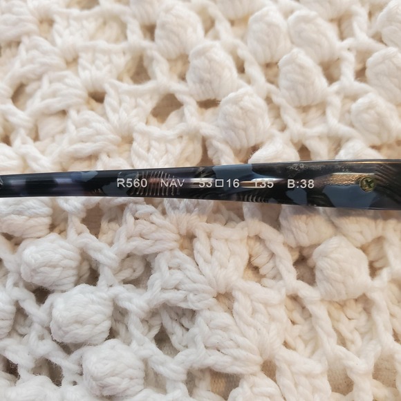 Tura R560 NAV Eyeglasses Womens 55 16 135 Blue Tortoise Cat Eye Frames - Picture 6 of 7